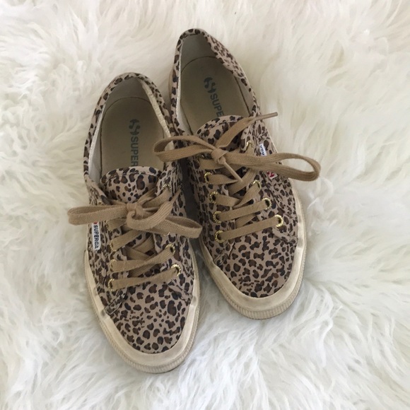 leopard lace up sneakers